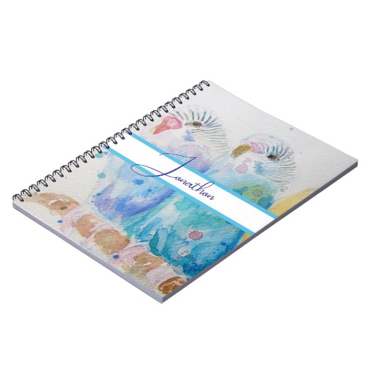 ブジウータイ絵画ルズバードブジアクアティール（緑がかった色） ノートブック (左側)