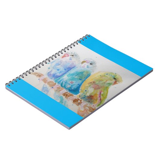 ブジウータイ絵画ルズバードブジアクアティール（緑がかった色） ノートブック (左側)