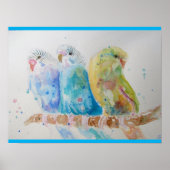 ブジウータイ絵画ルズバードブジアクアティール（緑がかった色） ポスター (正面)