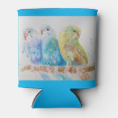 ブジウータイ絵画ルズバードブジアクアティール(緑がかった色) 缶クーラー (正面)