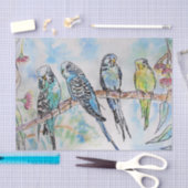 ブジウータイ絵画ルズバードブジアクアティール（緑がかった色） 薄葉紙 (クラフト)