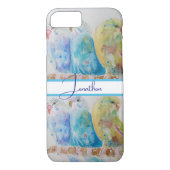 ブジウータイ絵画ルズバードブジアクアティール（緑がかった色） Case-Mate iPhoneケース (裏面)