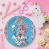 ブジウータカラーフローラ薄紫結婚の紙プレート ペーパープレート (パーティー)