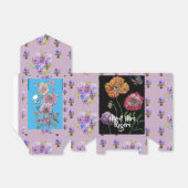 ブジウータカラーフローラ薄紫結婚ズケーキボックス フェイバーボックス (折り畳みなし)