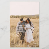 ブジェットブランチアーチボホ写真結婚式招待状 (裏面)