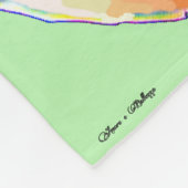 ブジェリガーパレークカラフルエトバグラデーションードハートS フリースブランケット (角)