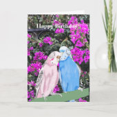 ブジェリガールアンドブルガインヴィル誕生日ホリデーカード シーズンカード (正面)