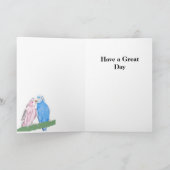 ブジェリガールアンドブルガインヴィル誕生日ホリデーカード シーズンカード (内部)