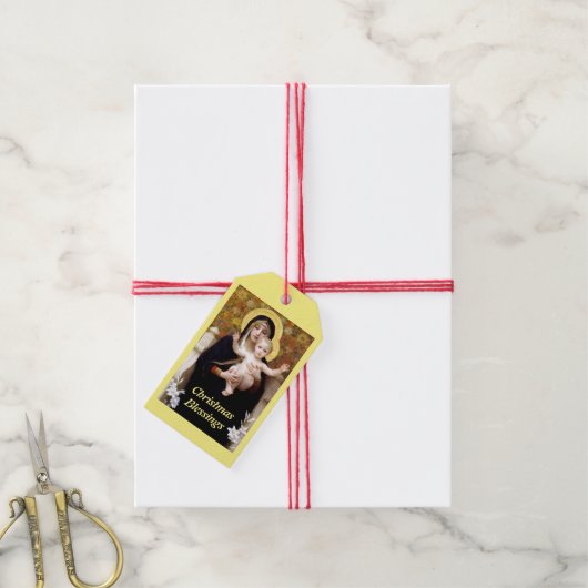 ブジェロー・イエスとメリークリスマス恵み ギフトタグ (より糸付き)