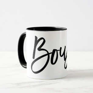 ブジェ人気がある引用文ブラックアートタイポグラフィことわざ マグカップ