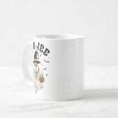 ブジェ幽霊かわいい面白いハロウィーン コーヒーマグカップ (正面左)