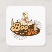 ブジェ幽霊ハロウィンおもしろい スクエア名刺 (正面)