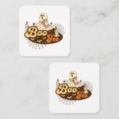 ブジェ幽霊ハロウィンおもしろい スクエア名刺 (正面/裏面)