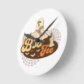 ブジェ幽霊ハロウィンおもしろい ラウンド壁時計 (傾斜)