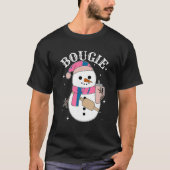 ブジェ雪だるまブギー雪だるまベルトバッグブジェクリスマス Tシャツ (正面)