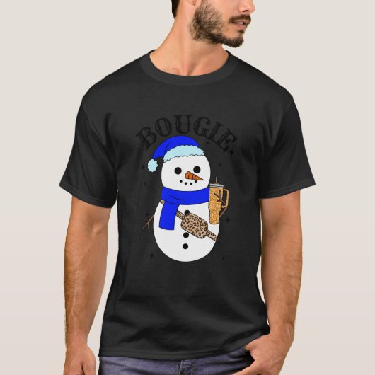 ブジェ雪だるまブギー雪だるまベルトバッグブジェクリスマス Tシャツ (正面)