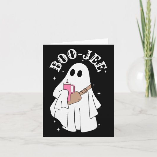ブジーブーJeeかわいい幽霊不気味シーズンハロウィーン カード (正面)