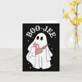 ブジーブーJeeかわいい幽霊不気味シーズンハロウィーン カード (黄色い花)