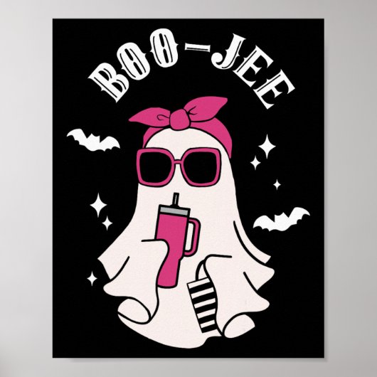 ブジーブーJeeかわいい幽霊不気味シーズンハロウィーン ポスター (正面)
