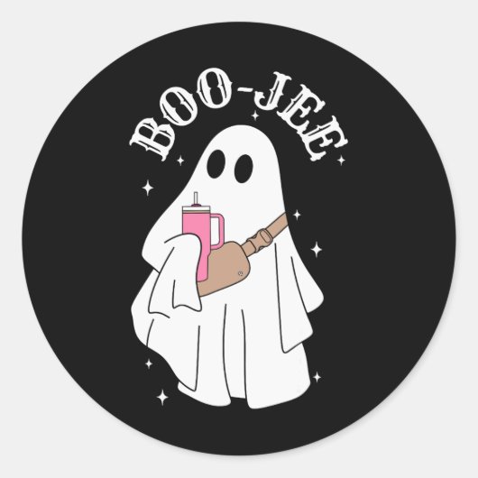 ブジーブーJeeかわいい幽霊不気味シーズンハロウィーン ラウンドシール (正面)