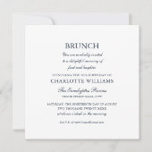 ブスタイリッシュランチバースデーパフォーマルーティエレガントホワイト 招待状 (正面)