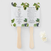 ブズヴィネヤードギリシャ島結婚式 プログラム ハンドファン (正面&裏面)