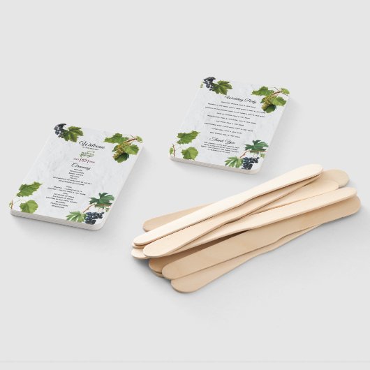 ブズヴィネヤードギリシャ島結婚式 プログラム ハンドファン (組立なし)