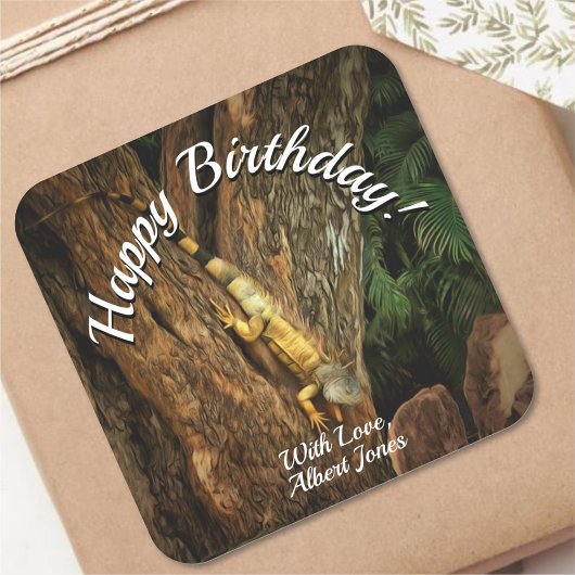 ブセリア誕生日イグアナ1069 スクエアシール