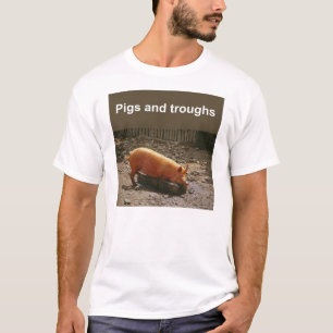 ブタおよびたらいのTシャツ Tシャツ