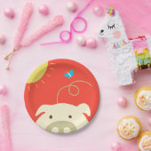 ブタおよび蝶 ペーパープレート (パーティー)