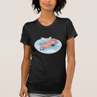 ブタが飛ぶとき、おもしろいは起こります Tシャツ