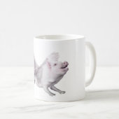 ブタが飛ぶ場合のかわいく飛んでいるなブタの創造的なギフトのマグ コーヒーマグカップ (正面右)