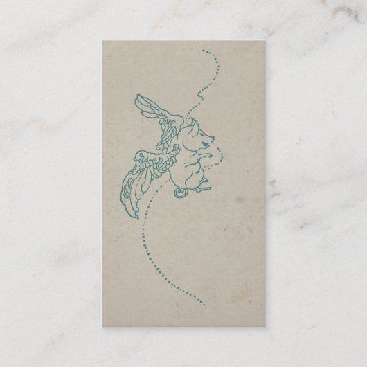 ブタが飛ぶ場合のヴィンテージ 名刺 (正面)