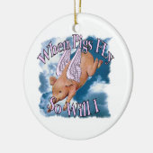 ブタが飛ぶ時 セラミックオーナメント (左)