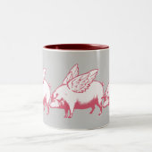 ブタが飛ぶ時 ツートーンマグカップ (中央)