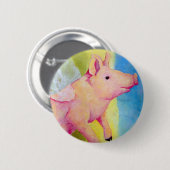 ブタが飛ぶ時 缶バッジ (正面&裏面)