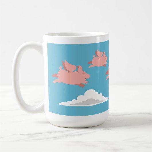 「ブタがflyできたら コーヒーマグカップ (左)