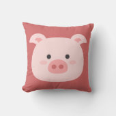 ブタさんの誕生日子供アート クッション (正面)