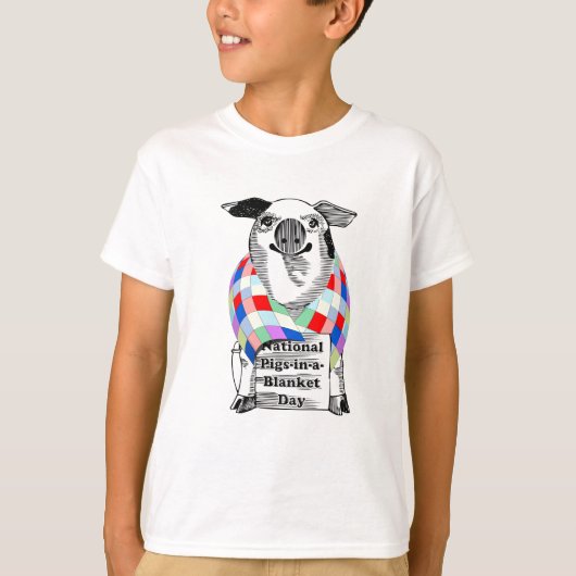 ブタちゃんのおくるみデー Tシャツ (正面)