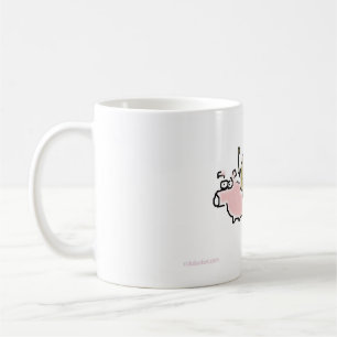 ブタで後方に乗っているベビー猿 コーヒーマグカップ