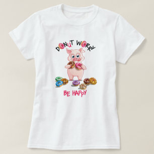 ブタとドーナツのダジャレTシャツ Tシャツ