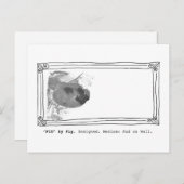 ブタによる"ブタ"。 無署名。 壁の泥 ポストカード (正面/裏面)