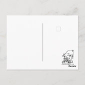 ブタによる"ブタ"。 無署名。 壁の泥 ポストカード (裏面)