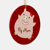 ブタのお母さん(かわいらしいブタ) セラミックオーナメント (右)