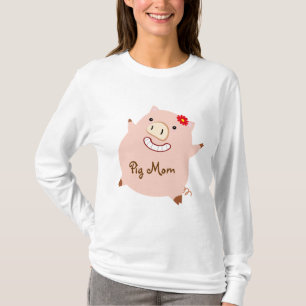 ブタのお母さん(かわいらしい豚のよう) Tシャツ