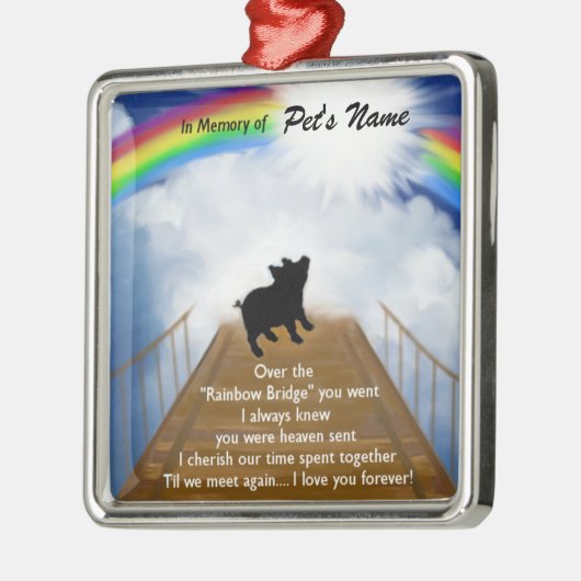 ブタのための虹橋記念の詩 メタルオーナメント (左)