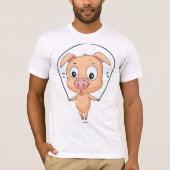 ブタのなわとびTシャツ Tシャツ (正面)