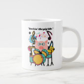 ブタのようにロックな人生 ジャンボコーヒーマグカップ (右)