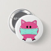 ブタのインフルエンザのバッジ 缶バッジ (正面&裏面)