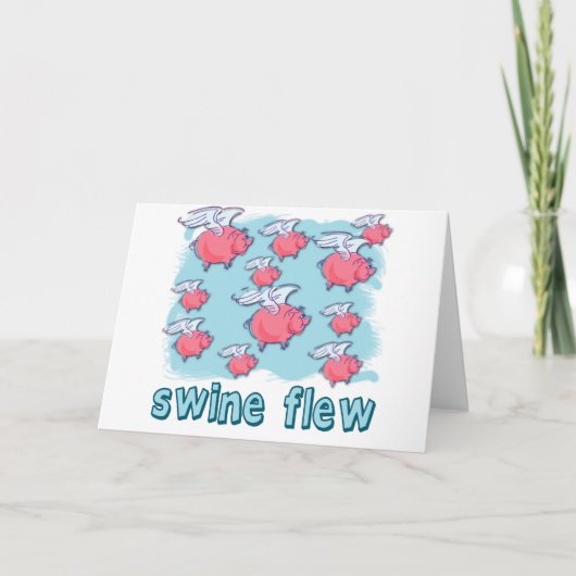 ブタのインフルエンザのユーモアプロダクト カード (正面)